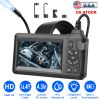 1080P Endoscope Camera with 8 LED Light 8mm Borescope Inspection Camera 4.3” Colorful Screen IP67 Waterproof 16.4FT Semi-Rigid Cord Handheld Snake Cam