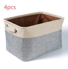 Dog Toy Basket (Option: Beige-4PCS)